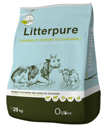 Litterpure est un produit d’hygiène utilisable pour les vaches et veaux pour un couchage sain