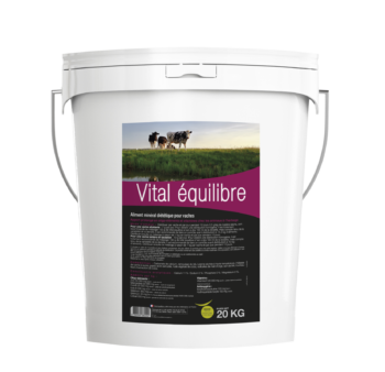 Vital Équilibre aliment complémentaire utilisé lors de besoins d’apports complémentaires en oligo-éléments et vitamines en fin de gestation des vaches