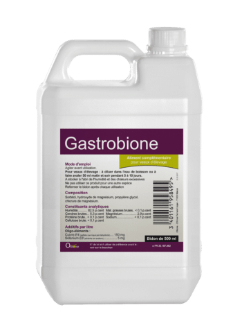 Gastrobione pour les douleurs stomacales et les diarrhées des veaux
