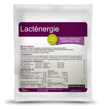 Lacténergie sachet composé d’oligo-éléments et vitamines pour les veaux