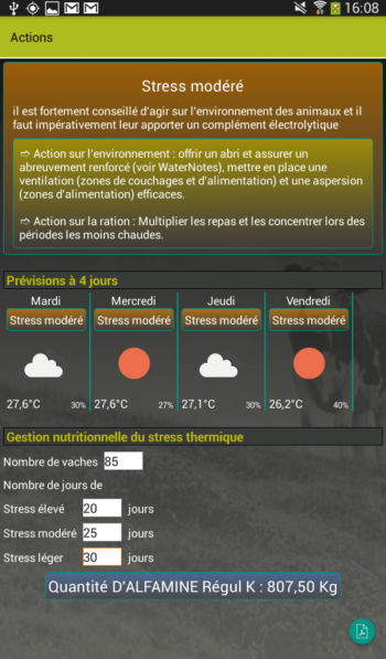 Gestion du stress thermique