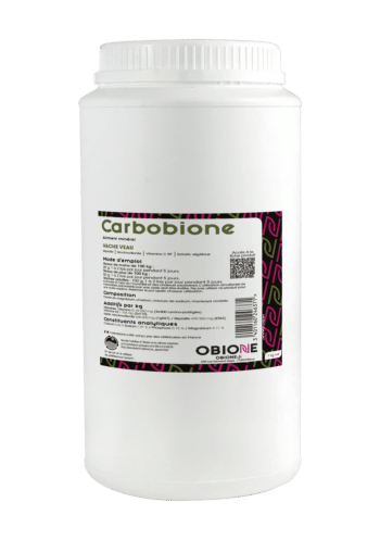 Carbobione pour le transit perturbé et les diarrhées du veau