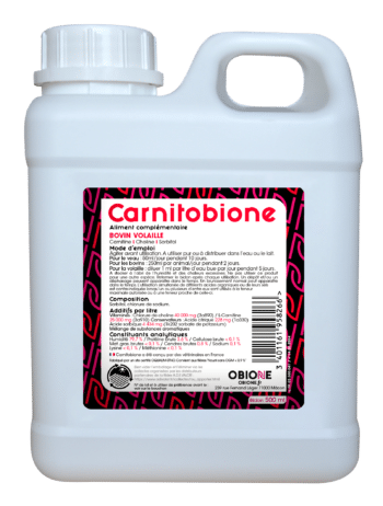 Carnitobione pour les troubles de la digestion et les diarrhées du veau