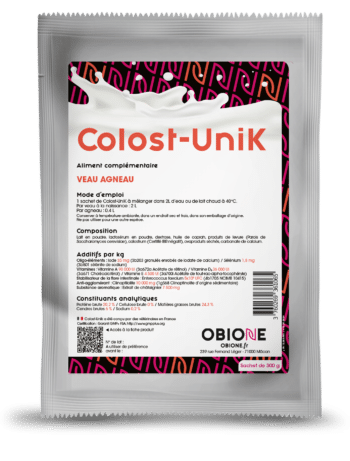 Colost-Unik le sachet pour un colostrum performant obione veau vache