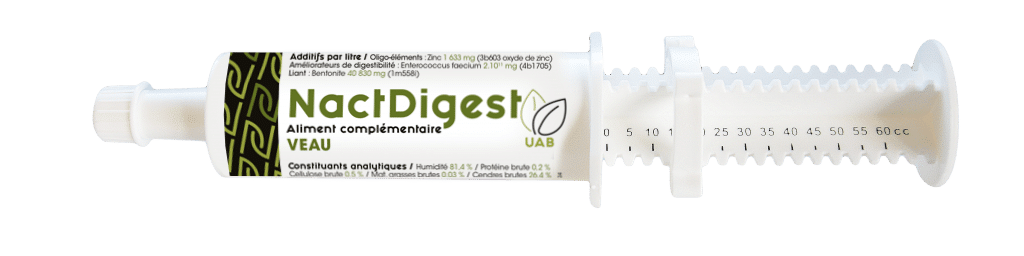 Nact-Digest aliments complémentaires pour veaux lors de déséquilibre digestif