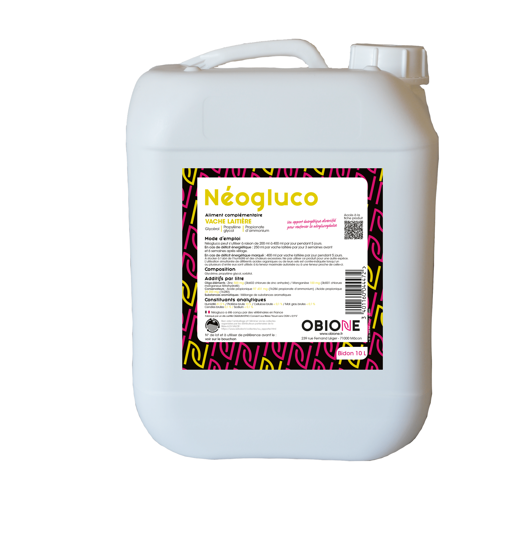 Néogluco zinc pour vaches pour un apport énergétique diversifié