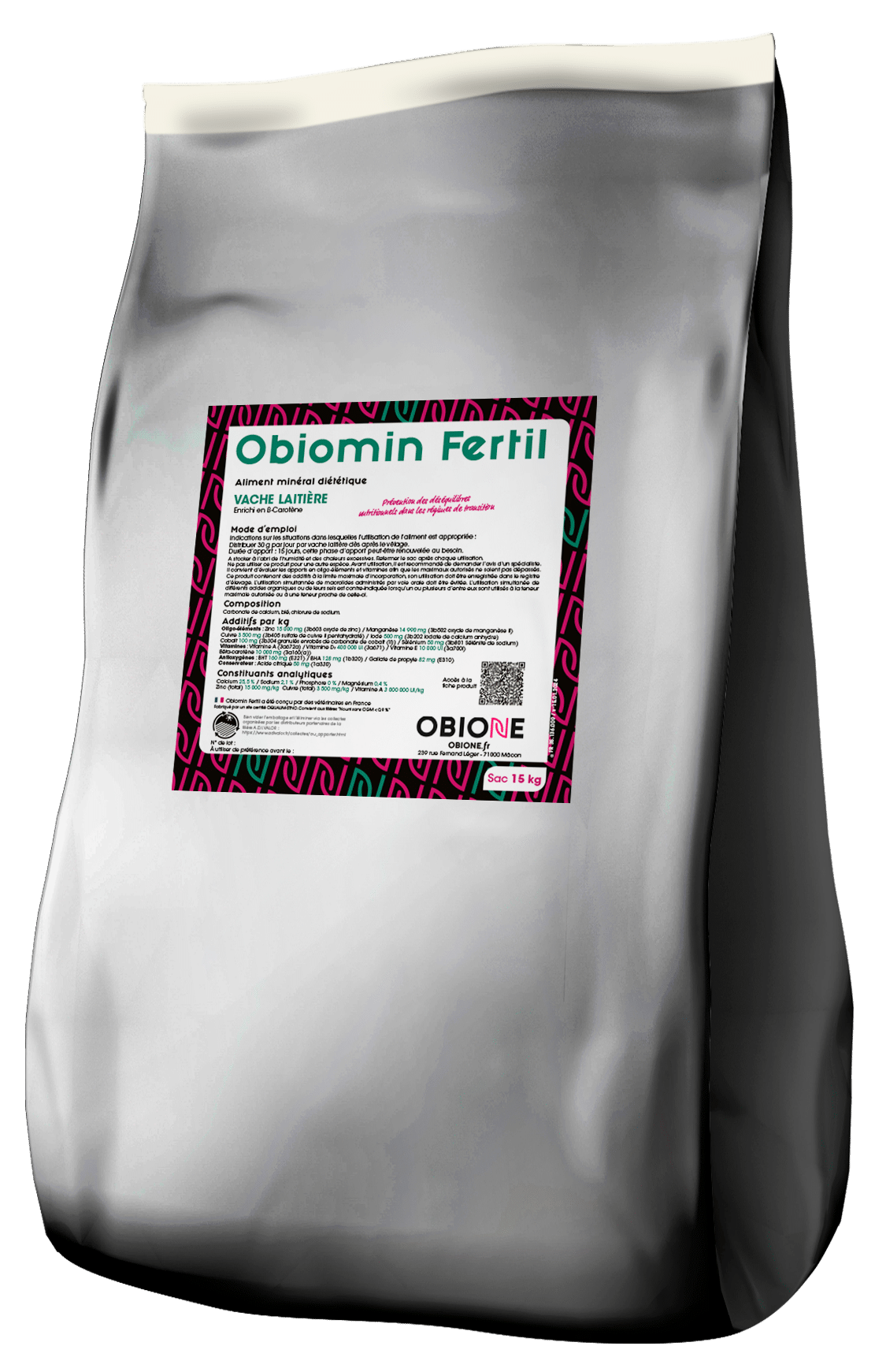 Obiomin Fertil, Obiomin Fertil aliment complémentaire utilisé lors de besoins d’apports complémentaires en oligo-éléments et vitamines des vaches