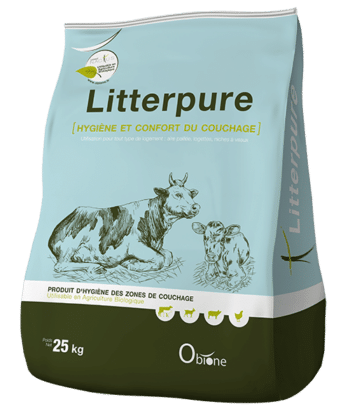 Litterpure est un produit d’hygiène utilisable pour les vaches et veaux pour un couchage sain